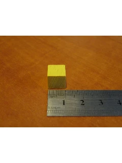 Fa Játékalkatrész - Kocka Sárga (1cm-es)
