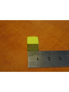 Fa Játékalkatrész - Kocka Világos Zöld (1cm-es)