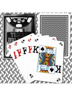 Póker - Copag Texas Hold Em Silver 100% Plasztik Póker Kártya - Dual Index - 1 Csomag - Fekete