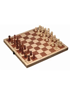 Sakk Készlet Fa - 375 X 375 X 23 mm, Mező 42mm, Király 76 mm