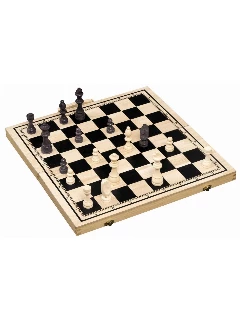 Sakk Backgammon Dáma Szett Mdf - 470 X 263 X 60 mm, Mező 50mm, Király 100 mm