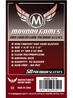 Kártyavédő fólia - 43x65mm - Premium Mini Chimera Game Sleeves (25%-al vastagabb) (50db)