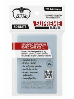 Kártyavédő Fólia - 59x92mm - Premium Soft Sleeves For Board Game Cards Standard European (A Fólia Mérete: 62 X 94mm) (50db)