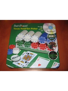 Poker - Zseton Készlet Party Póker 200 Db-os Fémdobozos