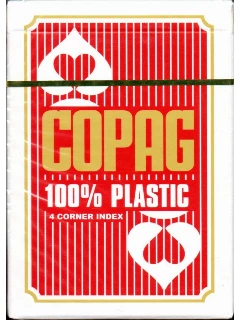 Póker - Copag 100% Plasztik Póker Kártya - 4 Jumbo Index - 1 Csomag - Piros