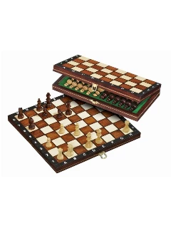 Sakk Készlet Fa Travel - 265 X 135 X 40 mm, Mező 30mm, Király 48 mm