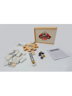 Mexican Train Dominoes - Fa dobozban