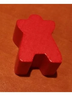 Fa Játékalkatrész - Meeple Vezér Piros