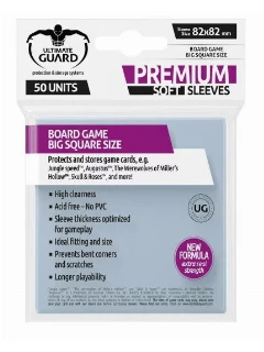 Kártyavédő Fólia - 80x80mm - Premium Soft Sleeves For Board Game Cards Big Square (A Fólia Mérete: 82 X 82mm) (50db)