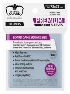 Kártyavédő Fólia - 70x70mm - Premium Soft Sleeves For Board Game Cards Square (A Fólia Mérete: 73 X 73mm) (50db)