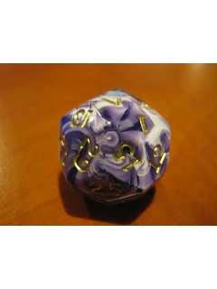 Dobókocka - 30 Oldalú Dobókocka - 30-sided Dice - Marbleized Purple W/Gold