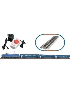 Piko H0 97938 Kezdőkészlet, H-start Traxx Villanymozdony, 3 Személyvagon, Ágyazatos Sínnel