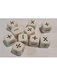 Dobókocka - Matematikai Műveletes Dobókocka Fehér - Math Operators Dice