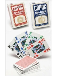 Póker - Copag 100% Plasztik Póker Kártya - 4 Colour (4 Színű) - 1 Csomag - 1 Csomag - Piros