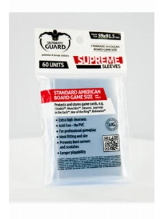 Kártyavédő Fólia - 56x89mm - Supreme Sleeves For Board Game Cards Standard American (A Fólia Mérete: 59 X 91.5mm) (60db)