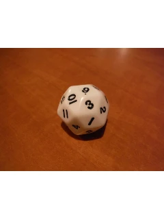 Dobókocka - 30 Oldalú Dobókocka - Opaque Triantakohedron D30 Dice - 33mm - Fehér