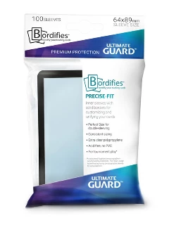 Kártyavédő fólia - 63.5x88mm - Bordifies Precise - Fit Sleeves Standard Size Black (A fólia mérete: 64 x 89mm) (100db)