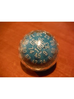 Dobókocka - 100 Oldalú Kék - Opaque 100-sided Dice - Blue/White