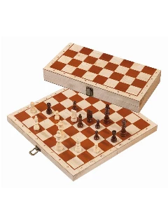 Sakk Készlet Fa - 375 X 190 X 55 mm, Mező 42mm, Király 76 mm
