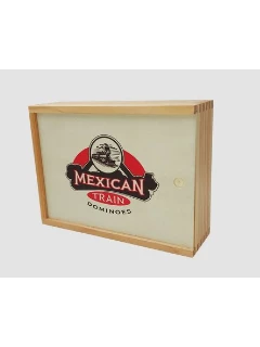 Mexican Train Dominoes - Fa dobozban