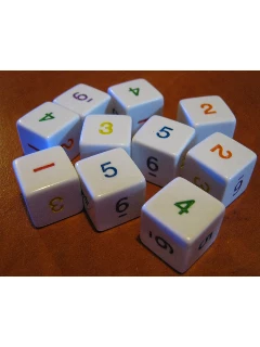 Dobókocka - 6 Oldalú Szivárvány Számozású - D6 Rainbow