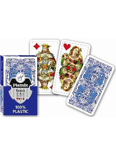 Plasztik tarock kártya, 1 x 54 lap, 63 x 113 mm. 100% Plasztik