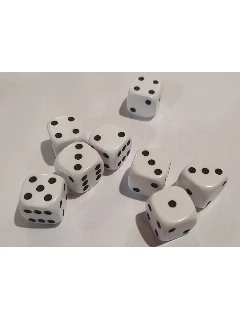 Dobókocka - 6 Oldalú 15mm-es Fehér