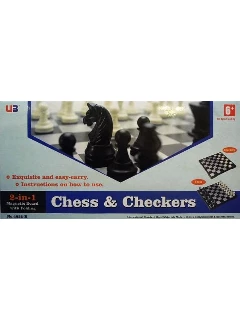 Sakk - Összehajtható Mágneses Sakk És Dáma Fekete-fehér Műanyag (31x15,6x4,2cm)