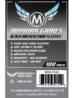 Kártyavédő Fólia - 59x92mm - Euro Card Sleeve - Fekete Hátoldalú (100db)