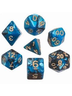 Dobókocka - 7db Os Szett Kék Oblivion Neylonban
