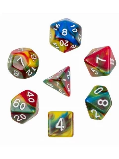 Dobókocka - 7db Os Szett Multicolored Oblivion Neylonban