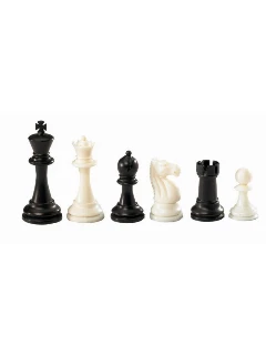 Sakkfigura Szett - Nerva, Fekete-fehér, Neylonban, Király 95 mm