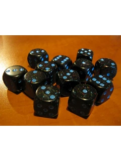 Dobókocka - 6 Oldalú 16mm-es, Pöttyös - Speckled 16mm D6 - Blue Stars