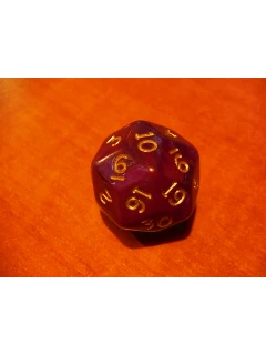 Dobókocka - 30 Oldalú Dobókocka - 30-sided Dice - Shimmer Purple W/Gold