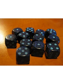 Dobókocka - 6 Oldalú 16mm-es, Pöttyös - Speckled 16mm D6 - Cobalt