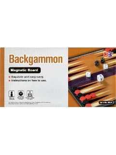 Backgammon - Összehajtható Mágneses, Műanyag (25x25x2cm) (Angol)