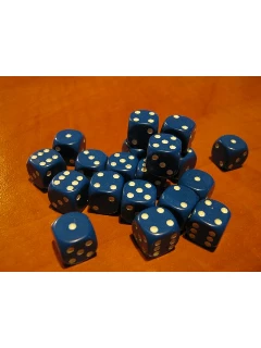 Dobókocka - 6 Oldalú 12mm-es - Opaque 12mm D6 - Blue/White
