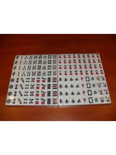 Mahjong Készlet - Professzionális, Zöld Hátú, Műanyag Kövekkel - A Kövek Mérete: 36x26x19mm