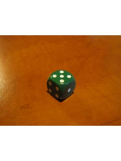 Dobókocka - 6 Oldalú 16mm-es - Opaque 16mm D6 - Green/White