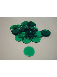 Jelölő Korong 19mm-es Átlátszó Műanyag Zöld - Sorting Chips