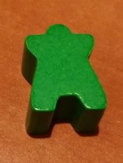 Fa Játékalkatrész - Meeple Vezér Zöld
