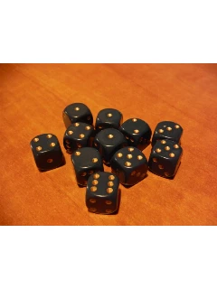 Dobókocka - 6 Oldalú 12mm-es - Opaque 12mm D6 With Pips - Dusty Blue W/Cooper