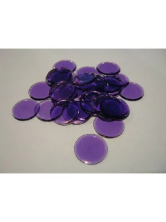 Jelölő Korong 19mm-es Átlátszó Műanyag Lila - Sorting Chips