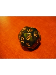 Dobókocka - 30 Oldalú Dobókocka - 30-sided Dice - Shimmer Green W/Gold