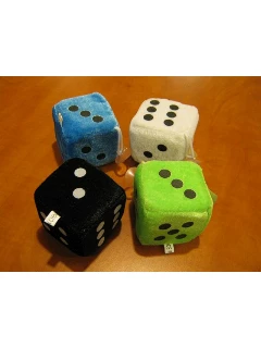 Dobókocka - 6 Oldalú Plüss 7x7 Cm Vegyes Szín