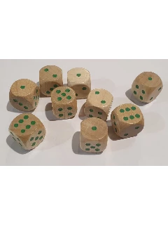 Dobókocka - 6 Oldalú - Fa 14mm-es