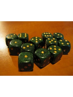 Dobókocka - 6 Oldalú 16mm-es, Pöttyös - Speckled 16mm D6 - Golden Recon