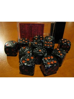 Dobókocka - 6 Oldalú 16mm-es Pöttyös, 12db-os Szett Plexi Dobozban - Speckled 16mm D6 With Pips Dice Blocks - Space