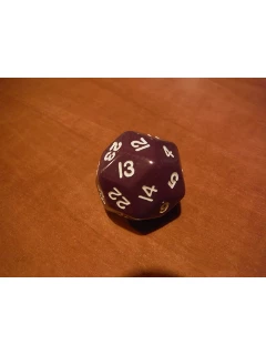 Dobókocka - 30 Oldalú Dobókocka - Opaque Triantakohedron D30 Dice - 33mm - Lila