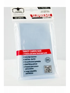 Kártyavédő Fólia - 70x120mm - Supreme Sleeves For Tarot Cards (A Fólia Mérete: 73 X 122mm) (50db)